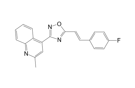 4-{5-[(E)-2-(4-fluorophenyl)ethenyl]-1,2,4-oxadiazol-3-yl}-2-methylquinoline