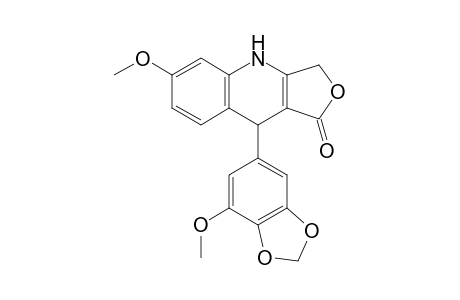 6-Methoxy-9-(7-methoxy-1,3-benzodioxol-5-yl)-4,9-dihydrofuro[3,4-b]quinolin-1(3H)-one
