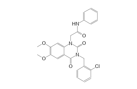 2-(3-(2-chlorobenzyl)-6,7-dimethoxy-2,4-dioxo-3,4-dihydro-1(2H)-quinazolinyl)-N-phenylacetamide