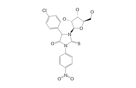 1-(BETA-D-RIBOFURANOSYL)-5-(4-CHLOROPHENYL)-3-(4-NITROPHENYL)-2-THIOXOIMIDAZOLIDIN-4-ONE