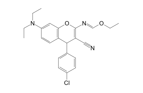 4-(4-Chlorophenyl)-7-(diethylamino)-2-ethoxymethyleneamino-4H-chromene-3-carbonitrile