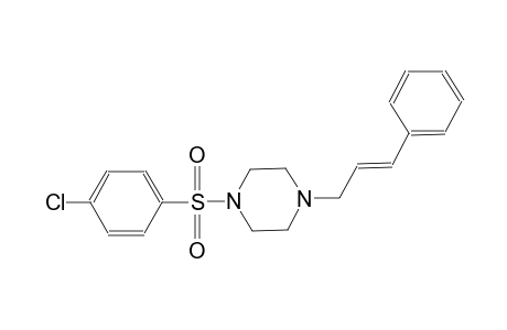 1-[(4-chlorophenyl)sulfonyl]-4-[(2E)-3-phenyl-2-propenyl]piperazine
