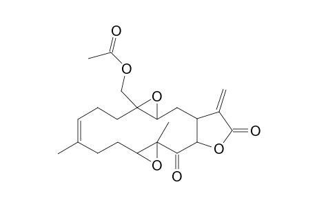 (7E,11E)-18-Acetoxy-3,4:11,12-diepoxy-7,11,15(17)-cembratrien-16,14-olide-13-one