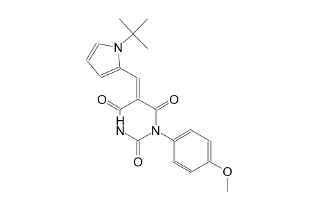 (5E)-5-[(1-tert-butyl-1H-pyrrol-2-yl)methylene]-1-(4-methoxyphenyl)-2,4,6(1H,3H,5H)-pyrimidinetrione