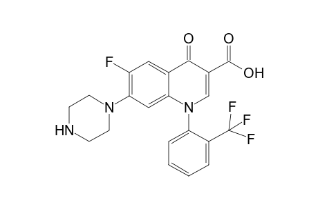 1-[o-(Trifluoromethyl)phenyl]-7-(piperazin-1'-yl)-3-(hydroxycarnonyl)-6-fluoro-1,4-dihydro-4-quinolone