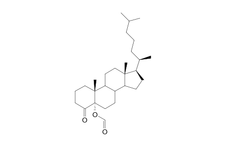 Cholestan-4-one, 5-(formyloxy)-, (5.alpha.)-