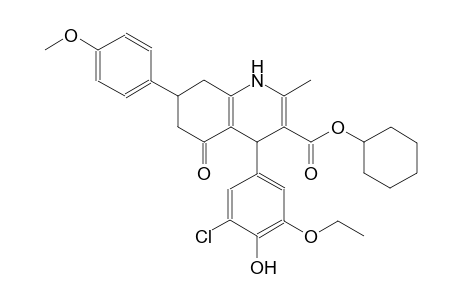 cyclohexyl 4-(3-chloro-5-ethoxy-4-hydroxyphenyl)-7-(4-methoxyphenyl)-2-methyl-5-oxo-1,4,5,6,7,8-hexahydro-3-quinolinecarboxylate