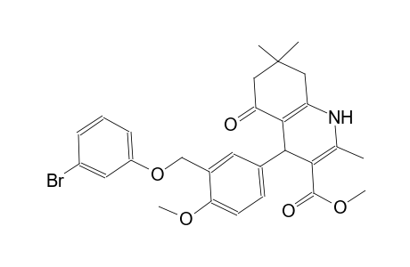 methyl 4-{3-[(3-bromophenoxy)methyl]-4-methoxyphenyl}-2,7,7-trimethyl-5-oxo-1,4,5,6,7,8-hexahydro-3-quinolinecarboxylate