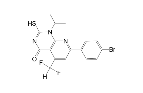 pyrido[2,3-d]pyrimidin-4(1H)-one, 7-(4-bromophenyl)-5-(difluoromethyl)-2-mercapto-1-(1-methylethyl)-