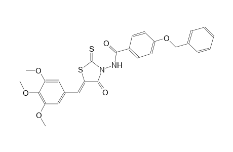 4-(benzyloxy)-N-[(5Z)-4-oxo-2-thioxo-5-(3,4,5-trimethoxybenzylidene)-1,3-thiazolidin-3-yl]benzamide