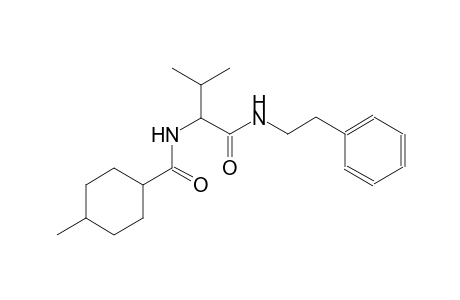 4-methyl-N-(2-methyl-1-{[(2-phenylethyl)amino]carbonyl}propyl)cyclohexanecarboxamide