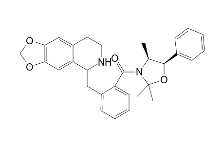 1-{2-[(2,2,4-Trimethyl-5-phenyl-[1,3]oxazolidine-3-yl)carbonyl]benzyl}-5,6-dihydro-5,6-methylenedioxy-8H-isoquinoline