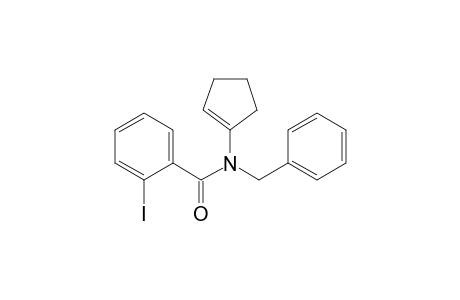 Benzamide, N-1-cyclopenten-1-yl-2-iodo-N-(phenylmethyl)-