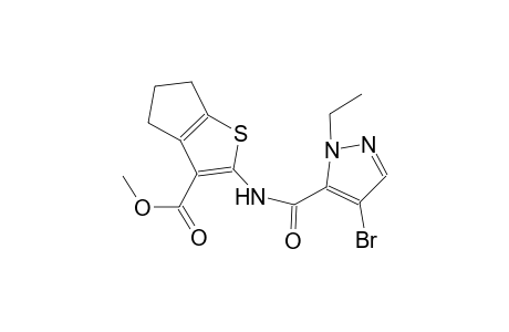 methyl 2-{[(4-bromo-1-ethyl-1H-pyrazol-5-yl)carbonyl]amino}-5,6-dihydro-4H-cyclopenta[b]thiophene-3-carboxylate