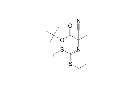 tert-Butyl 2-[Bis(ethylthio)methyleneimino]-2-cyanopropanoate