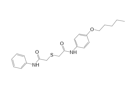 2-[2-oxidanylidene-2-[(4-pentoxyphenyl)amino]ethyl]sulfanyl-N-phenyl-ethanamide