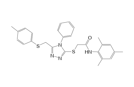 N-mesityl-2-[(5-{[(4-methylphenyl)sulfanyl]methyl}-4-phenyl-4H-1,2,4-triazol-3-yl)sulfanyl]acetamide