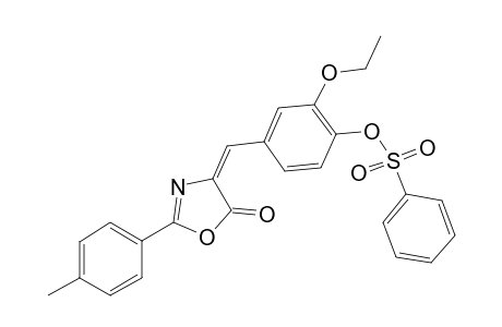 2-Ethoxy-4-[(2-(4-methylphenyl)-5-oxo-1,3-oxazol-4(5H)-ylidene)methyl]phenyl benzenesulfonate