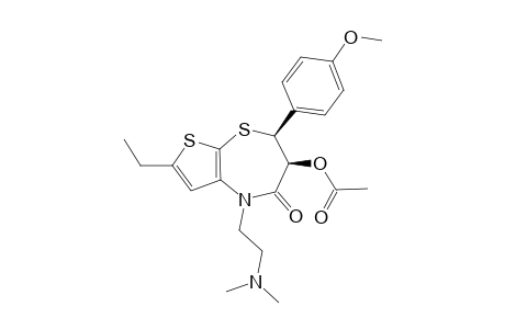 cis-4-( 2'-Dimethylaminoethyl)-2-ethyl-4,5,6,7-tetrahydro-7-( 4'-methoxyphenyl)-5-oxothieno[2,3-b][1,4]thiazepin-6'-yl) acetate