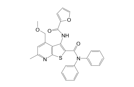 3-(furan-2-carbonylamino)-4-(methoxymethyl)-6-methyl-N,N-diphenyl-thieno[2,3-b]pyridine-2-carboxamide