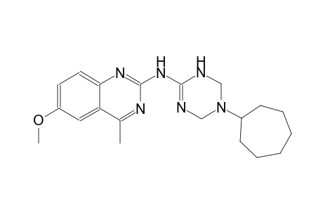 N-(5-cycloheptyl-1,4,5,6-tetrahydro-1,3,5-triazin-2-yl)-6-methoxy-4-methyl-2-quinazolinamine