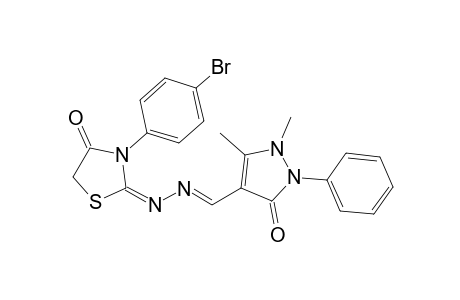 2,3-Dihydro-1,5-dimethyl-3-oxo-2-phenyl-1H-pyrazole-4-aldehyde(3-(p-bromophenyl)-2,3,4,5-tetrahydro-4-oxothiazole-2-ylidene)hydrazone