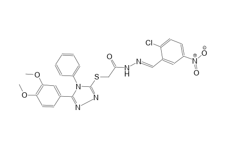 acetic acid, [[5-(3,4-dimethoxyphenyl)-4-phenyl-4H-1,2,4-triazol-3-yl]thio]-, 2-[(E)-(2-chloro-5-nitrophenyl)methylidene]hydrazide