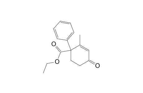 2-Cyclohexene-1-carboxylic acid, 2-methyl-4-oxo-1-phenyl-, ethyl ester