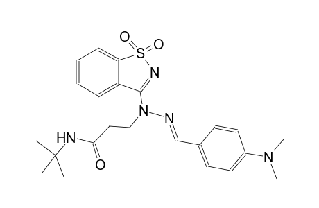 propanamide, 3-[(2E)-2-[[4-(dimethylamino)phenyl]methylene]-1-(1,1-dioxido-1,2-benzisothiazol-3-yl)hydrazino]-N-(1,1-dimethylethyl)-