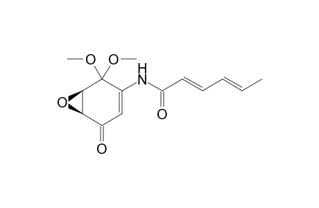 (2E,4E)-N-[(1S,6R)-2-keto-5,5-dimethoxy-7-oxabicyclo[4.1.0]hept-3-en-4-yl]hexa-2,4-dienamide