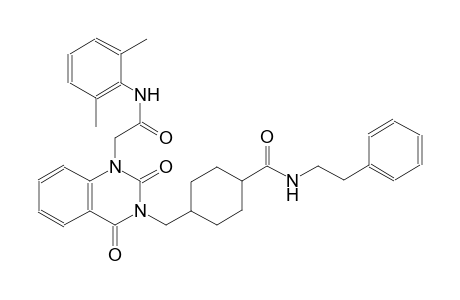 4-[(1-[2-(2,6-dimethylanilino)-2-oxoethyl]-2,4-dioxo-1,4-dihydro-3(2H)-quinazolinyl)methyl]-N-(2-phenylethyl)cyclohexanecarboxamide