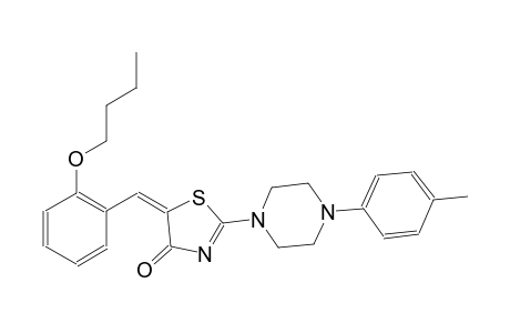(5E)-5-(2-butoxybenzylidene)-2-[4-(4-methylphenyl)-1-piperazinyl]-1,3-thiazol-4(5H)-one