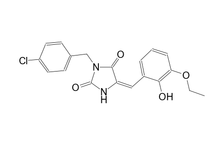 (5E)-3-(4-chlorobenzyl)-5-(3-ethoxy-2-hydroxybenzylidene)-2,4-imidazolidinedione