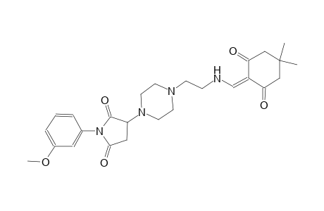 3-[4-(2-{[(4,4-dimethyl-2,6-dioxocyclohexylidene)methyl]amino}ethyl)-1-piperazinyl]-1-(3-methoxyphenyl)-2,5-pyrrolidinedione