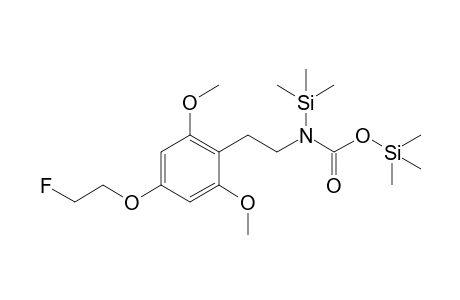 N-(2,6-Dimethoxy-4-(2-fluoroethoxy)phenethyl)carbamic acid 2TMS