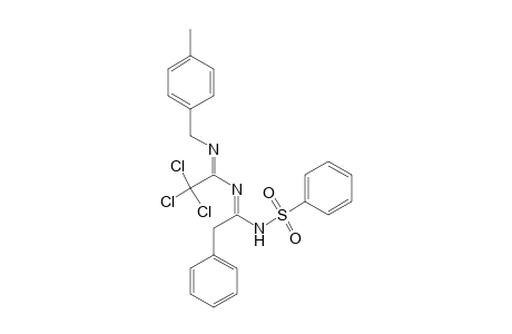 2,2,2-Trichloro-N'-(4-methylbenzyl)-N-[2-phenyl-1-(phenylsulfonamido)ethylidene]acetimidamide