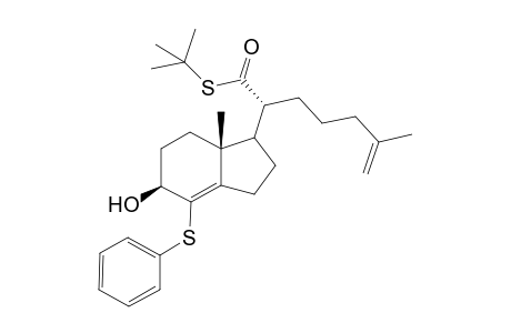 (2R)-2-[(5S,7aR)-5-hydroxy-7a-methyl-4-(phenylthio)-1,2,3,5,6,7-hexahydroinden-1-yl]-6-methyl-6-heptenethioic acid S-tert-butyl ester
