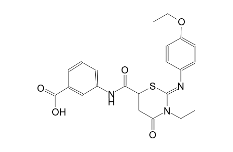 3-[({(2Z)-2-[(4-ethoxyphenyl)imino]-3-ethyl-4-oxotetrahydro-2H-1,3-thiazin-6-yl}carbonyl)amino]benzoic acid
