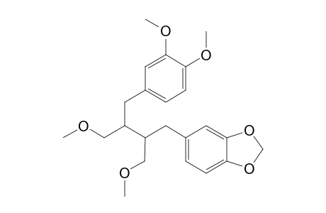 (+-) 1-(3,4-dimethoxyphenyl)-4-(3,4-methylenedioxyphenyl)-2,3-dimethoxymethylbutane