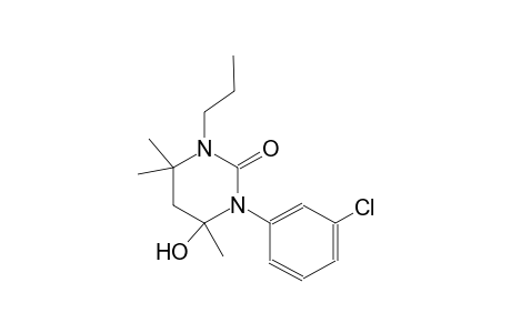 1-(3-chlorophenyl)-6-hydroxy-4,4,6-trimethyl-3-propyltetrahydro-2(1H)-pyrimidinone
