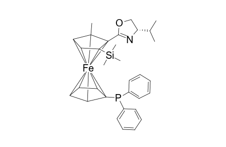 1-Diphenylphosphino-1'-[S-4-isopropyl-2,5-oxazolinyl]-2'-(Sp)-(trimethylsilyl)-5'-(Sp)-(methyl)-ferrocene