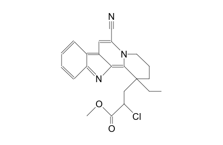 1-(<R>-2-Chloro-2-methoxycarbonyl-ethyl)-6-cyano-1-ethyl-1,2,3,4-tetrahydro-indolo(2,3-A)quinolizine