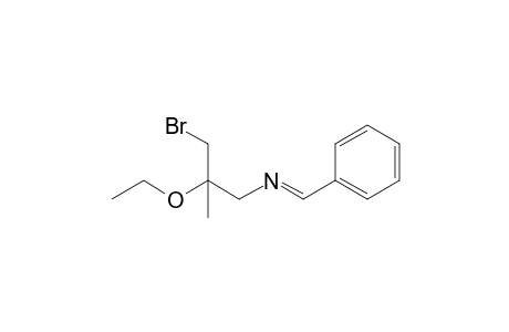 3-Bromo-2-ethoxy-2-methyl-N-[(E)-phenylmethylidene]-1-propanamine