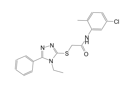 N-(5-chloro-2-methylphenyl)-2-[(4-ethyl-5-phenyl-4H-1,2,4-triazol-3-yl)sulfanyl]acetamide