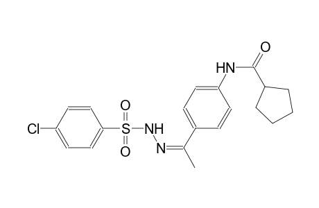 N-(4-{(1Z)-N-[(4-chlorophenyl)sulfonyl]ethanehydrazonoyl}phenyl)cyclopentanecarboxamide