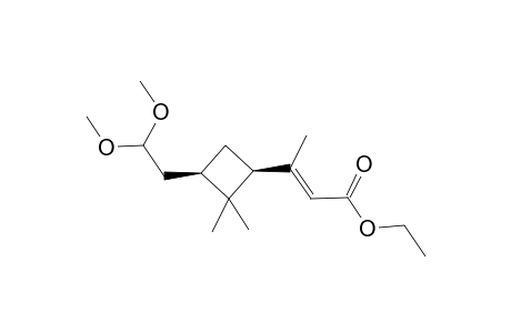 (1S,3R)-cis-2,2-Dimethyl-3-(2,2-dimethyloxyethyl)-1-(1-methyl-2-ethoxycarbonylethenyl)cyclobutane
