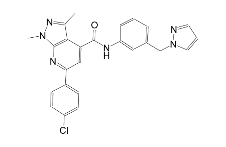 6-(4-chlorophenyl)-1,3-dimethyl-N-[3-(1H-pyrazol-1-ylmethyl)phenyl]-1H-pyrazolo[3,4-b]pyridine-4-carboxamide