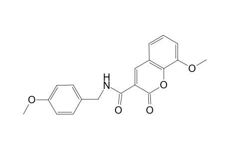 2H-Chromene-3-carboxamide, 8-methoxy-N-(4-methoxybenzyl)-2-oxo-