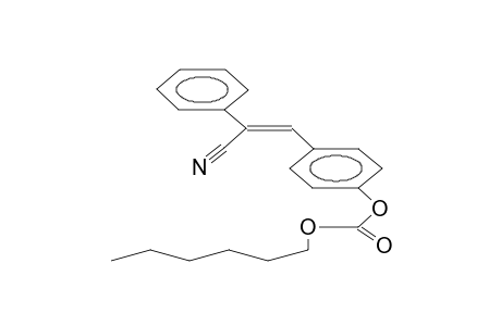 hexyl 4-(2-cyano-2-phenylethenyl)phenyl carbonate