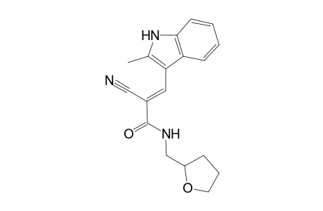 (E)-2-cyano-3-(2-methyl-1H-indol-3-yl)-N-(2-oxolanylmethyl)-2-propenamide